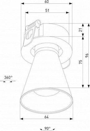Встраиваемый светильник Elektrostandard Bell 25097/LED 8W 4000K черный в Заводоуковске - zavodoukovsk.ok-mebel.com | фото 5