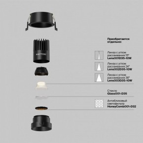 Встраиваемый светильник Maytoni Dip DL115-10W-2.7K-B в Заводоуковске - zavodoukovsk.ok-mebel.com | фото 3