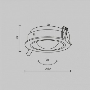 Встраиваемый светильник Maytoni Lens DL105-12W3K-W в Заводоуковске - zavodoukovsk.ok-mebel.com | фото 6