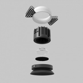 Встраиваемый светильник Maytoni Round DL058-12W2.7K-TRS-B в Заводоуковске - zavodoukovsk.ok-mebel.com | фото 5