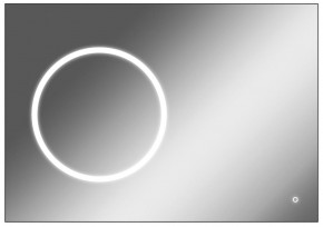 Зеркало Eclipse 100 black с подсветкой Sansa (SE1032Z) в Заводоуковске - zavodoukovsk.ok-mebel.com | фото